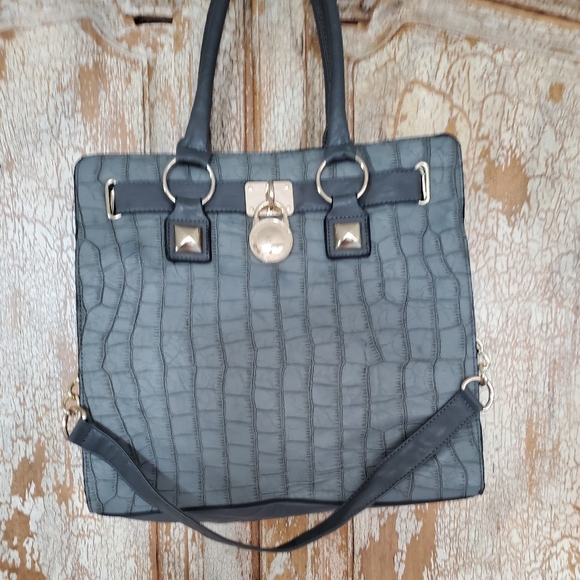 Gray Vegan Leather large bag. New - Picture 3 of 7
